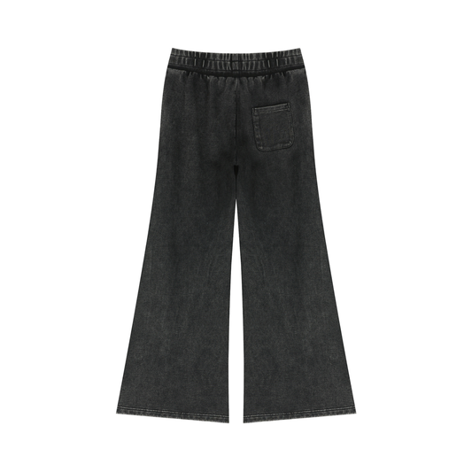 Mineral Wash Flared Leg Sweatpants
