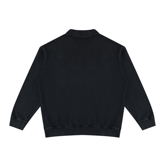 Vintage Wash Collared Sweatshirt