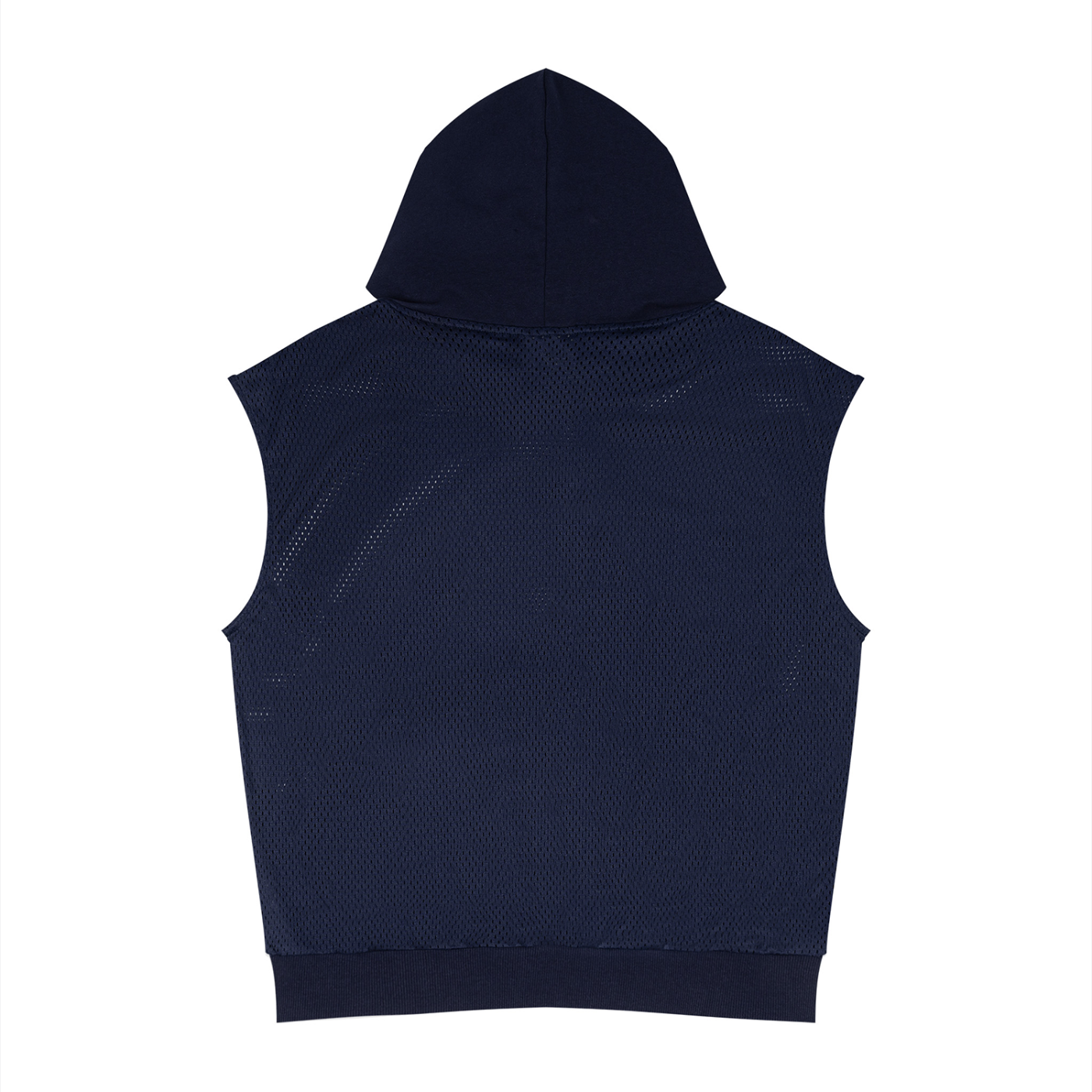 Panel Mesh Sleeveless Hoodie