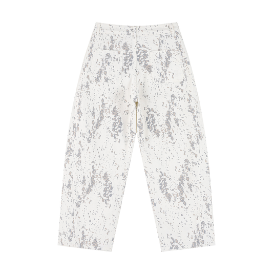 Splatter Barrel Leg Jeans
