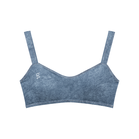 Faux Denim Sports Bra