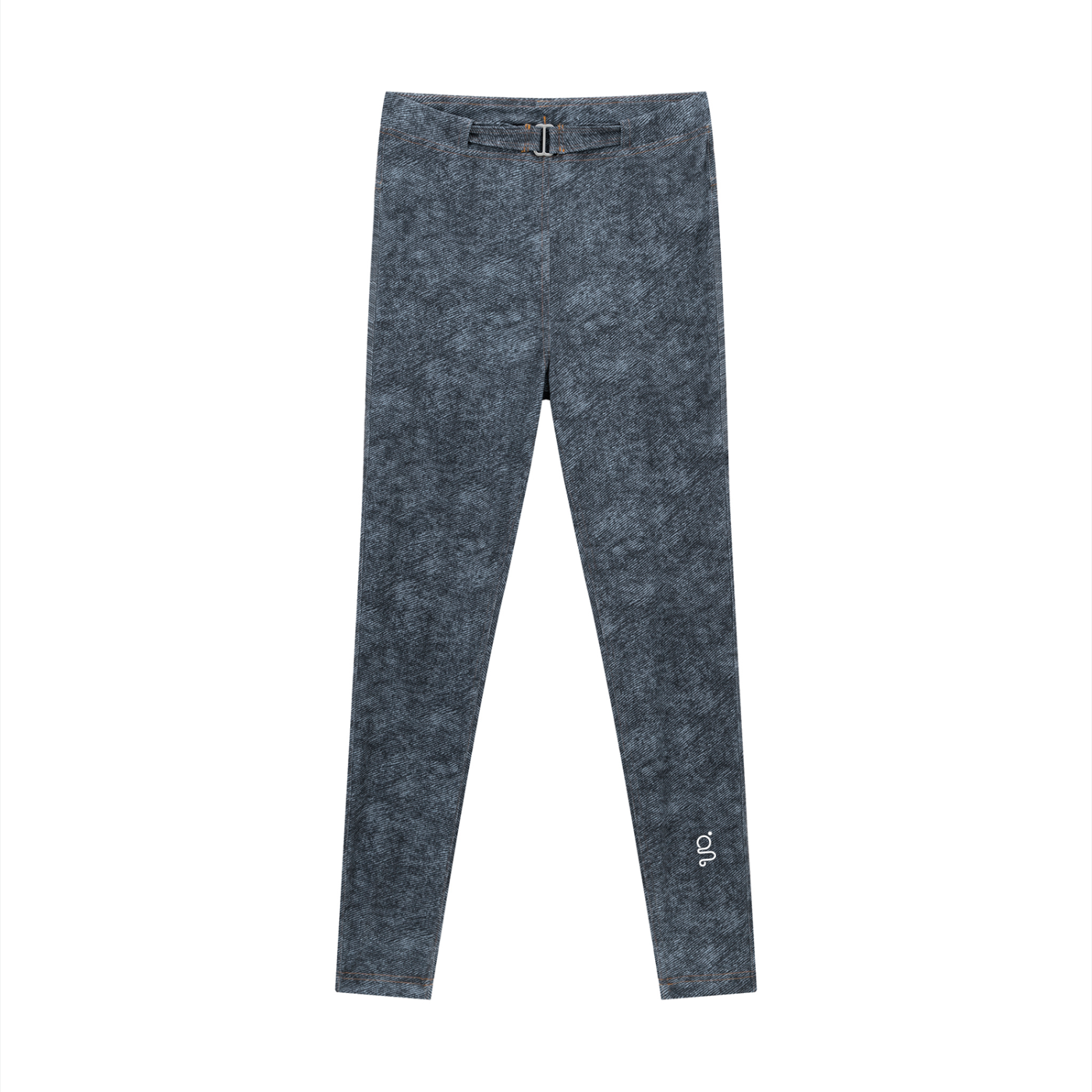 Faux Denim Zip-Fly Leggings