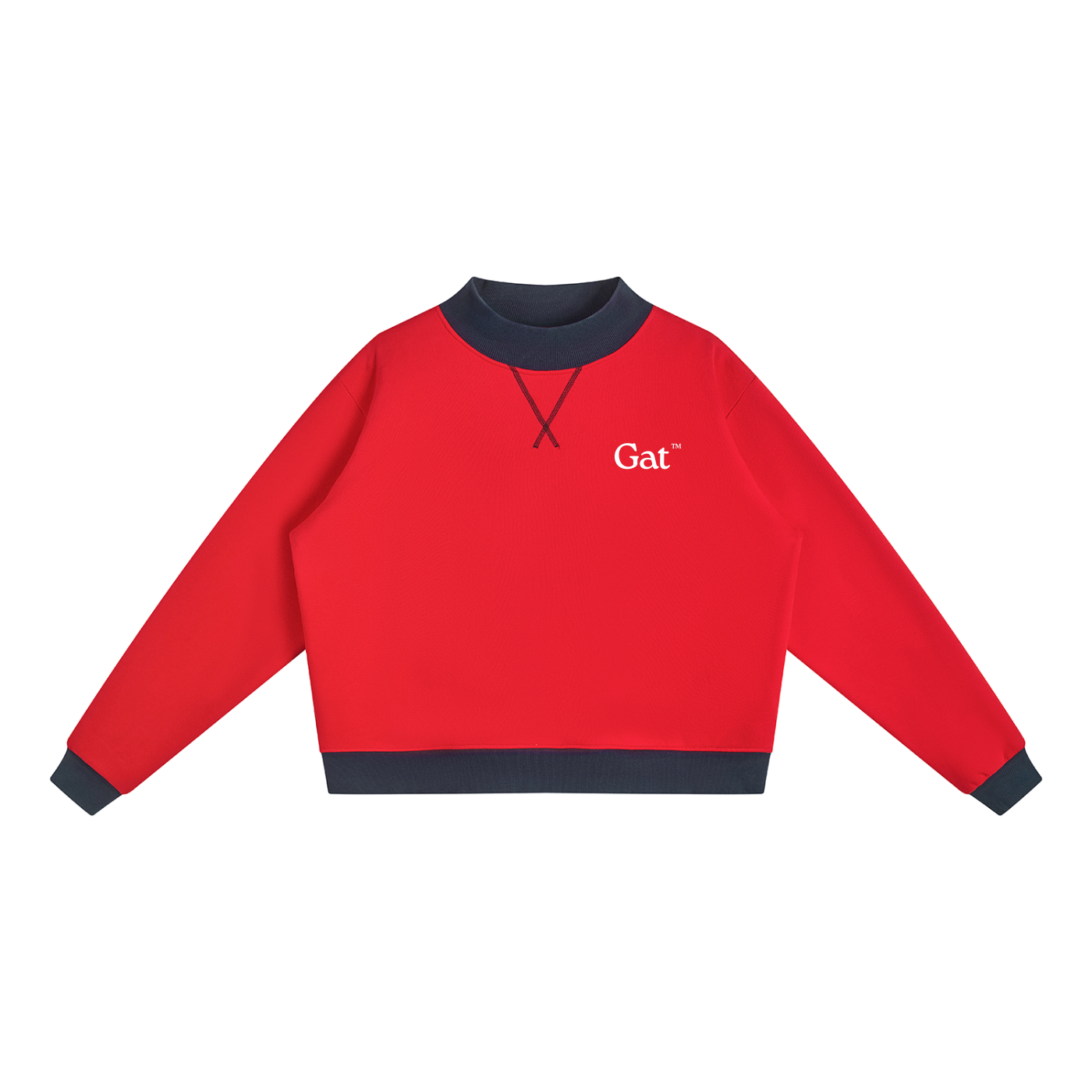 Mock Neck Crewneck Sweatshirt