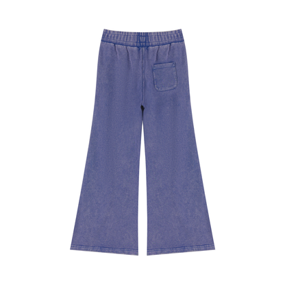 Mineral Wash Flared Leg Sweatpants