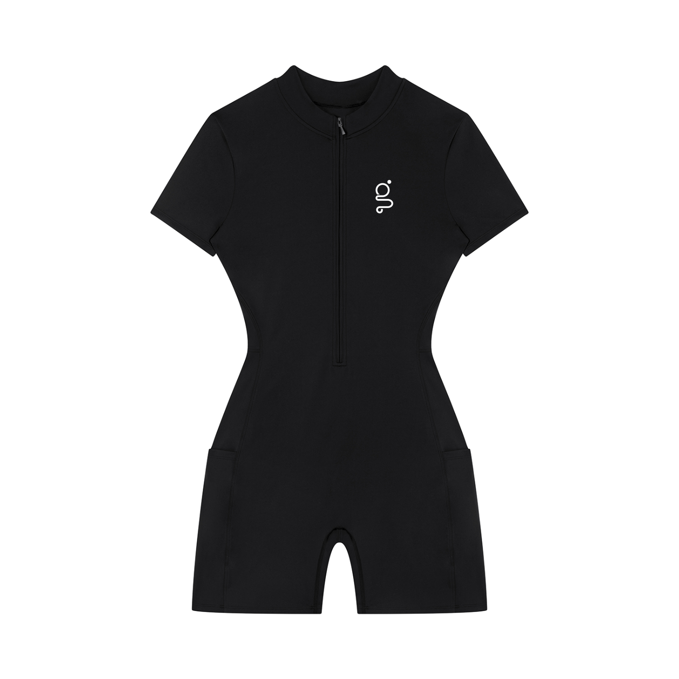 Quarter-Zip Short Sleeve Romper