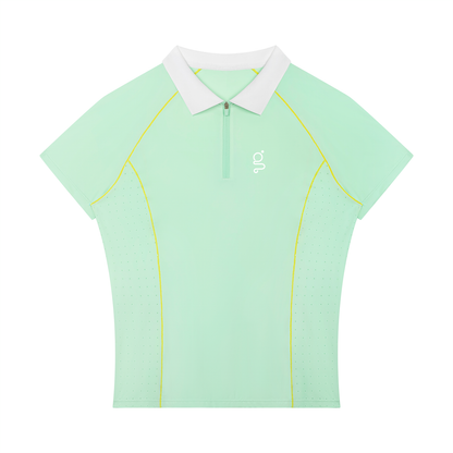 Slim Fit Quarter-Zip Polo Shirt