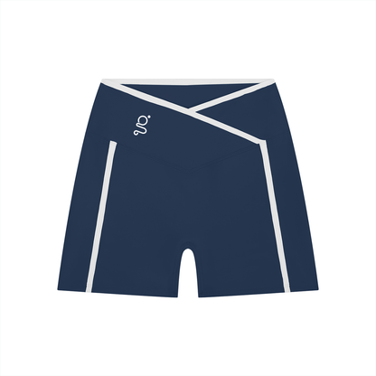 High Rise Color Block Yoga Shorts