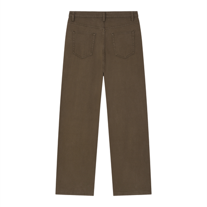 Vintage Wash Straight Leg Jeans