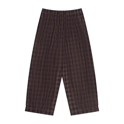 Plaid Wide Leg Pants
