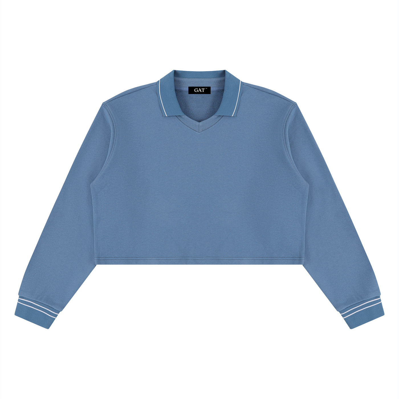 Crop Collared Sweatshirt