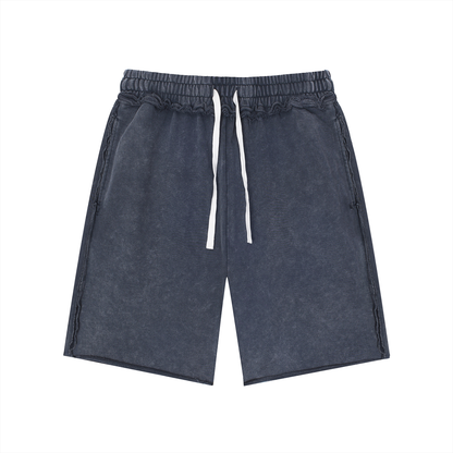 Mineral Wash Raw Edge Shorts