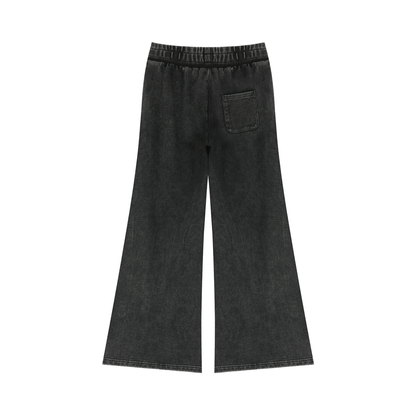 Mineral Wash Flared Leg Sweatpants
