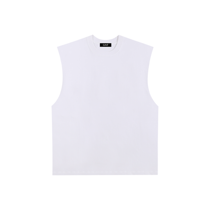 Raw Edge Cotton Tank Top