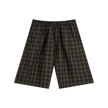 Plaid Wide Leg Shorts