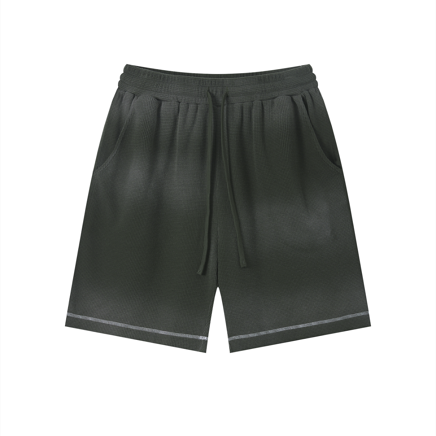 Sunfade Waffle Raw Hem Shorts