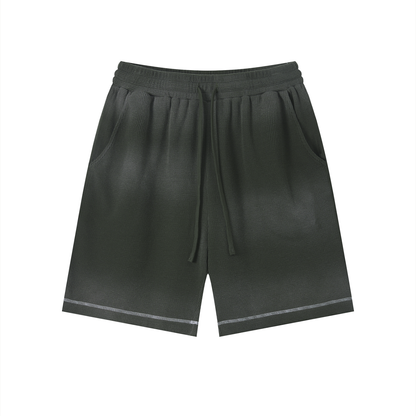 Sunfade Waffle Raw Hem Shorts