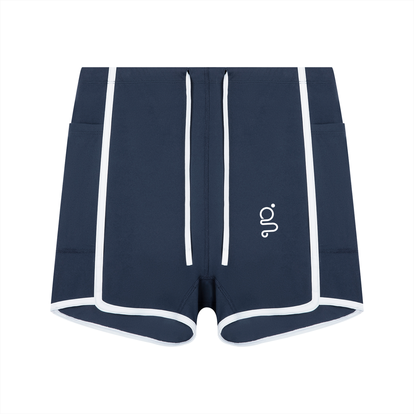High Rise Color Block Yoga Shorts