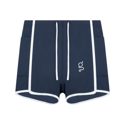 High Rise Color Block Yoga Shorts