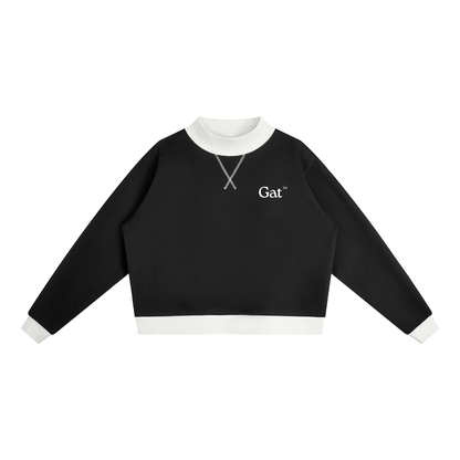 Mock Neck Crewneck Sweatshirt