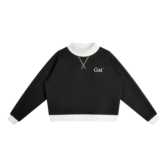 Mock Neck Crewneck Sweatshirt