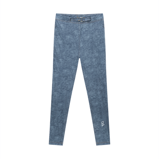 Faux Denim Zip-Fly Leggings