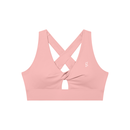 Twist Front V-Neck Sports Bra