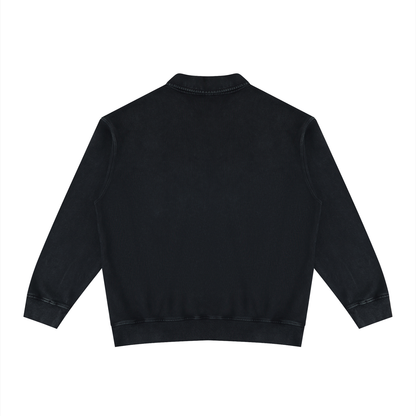 Vintage Wash Collared Sweatshirt