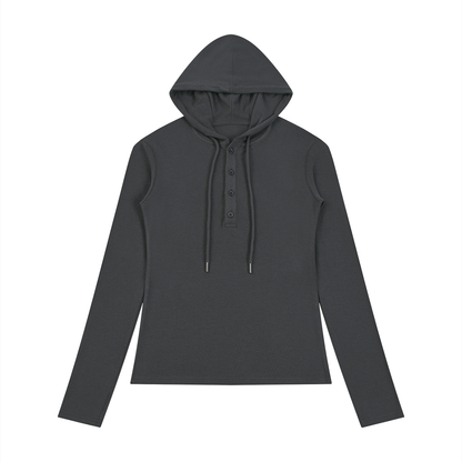 Slim Half-Button Hoodie