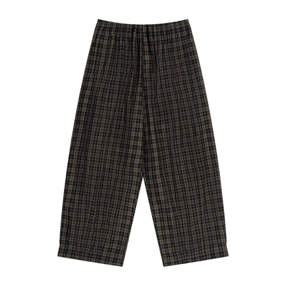 Plaid Wide Leg Pants