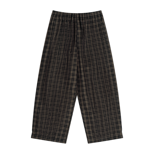 Plaid Wide Leg Pants