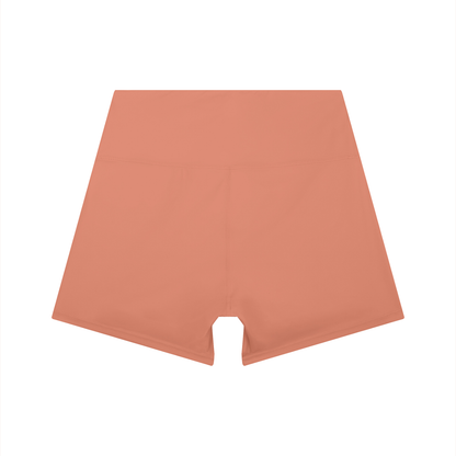 High-Waist Color Block Yoga Shorts