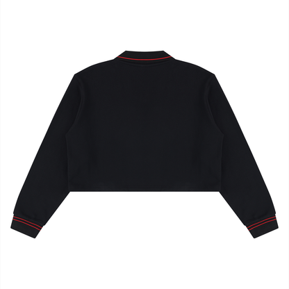 Crop Collared Sweatshirt