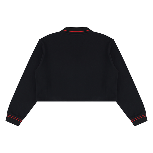 Crop Collared Sweatshirt