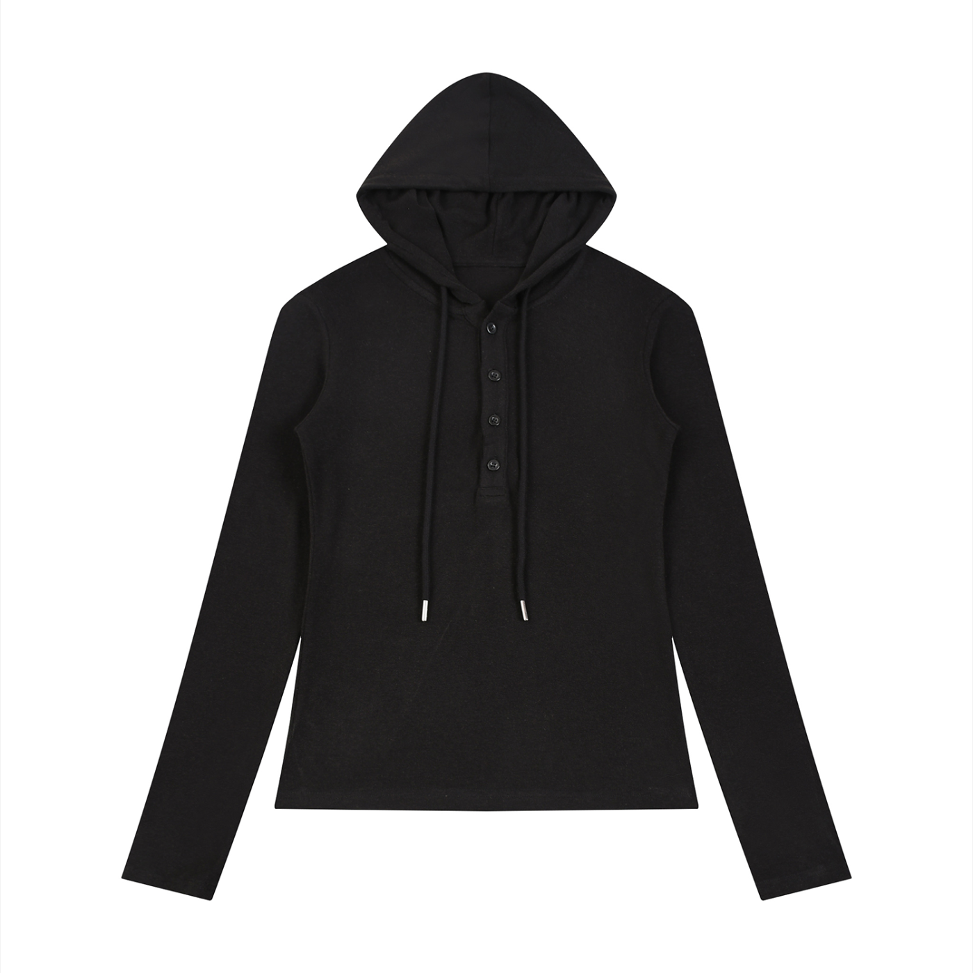 Slim Half-Button Hoodie