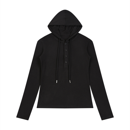 Slim Half-Button Hoodie
