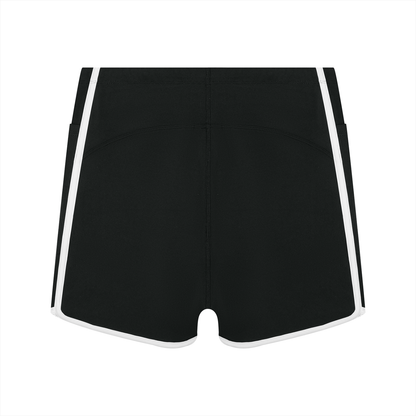 High Rise Color Block Yoga Shorts