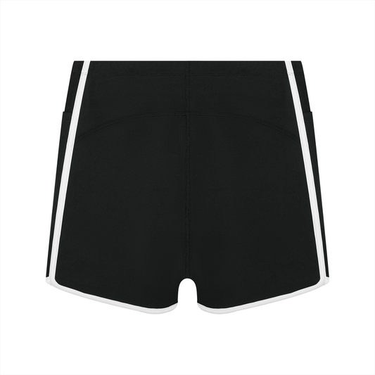 High Rise Color Block Yoga Shorts