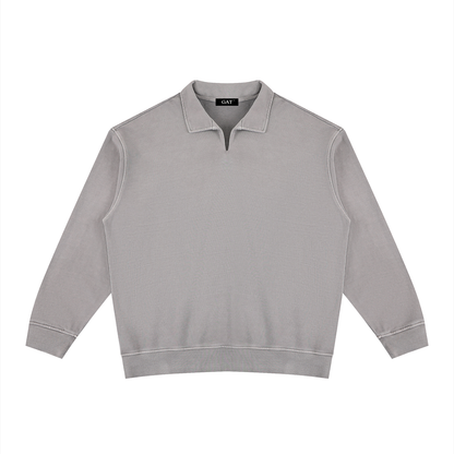 Vintage Wash Collared Sweatshirt