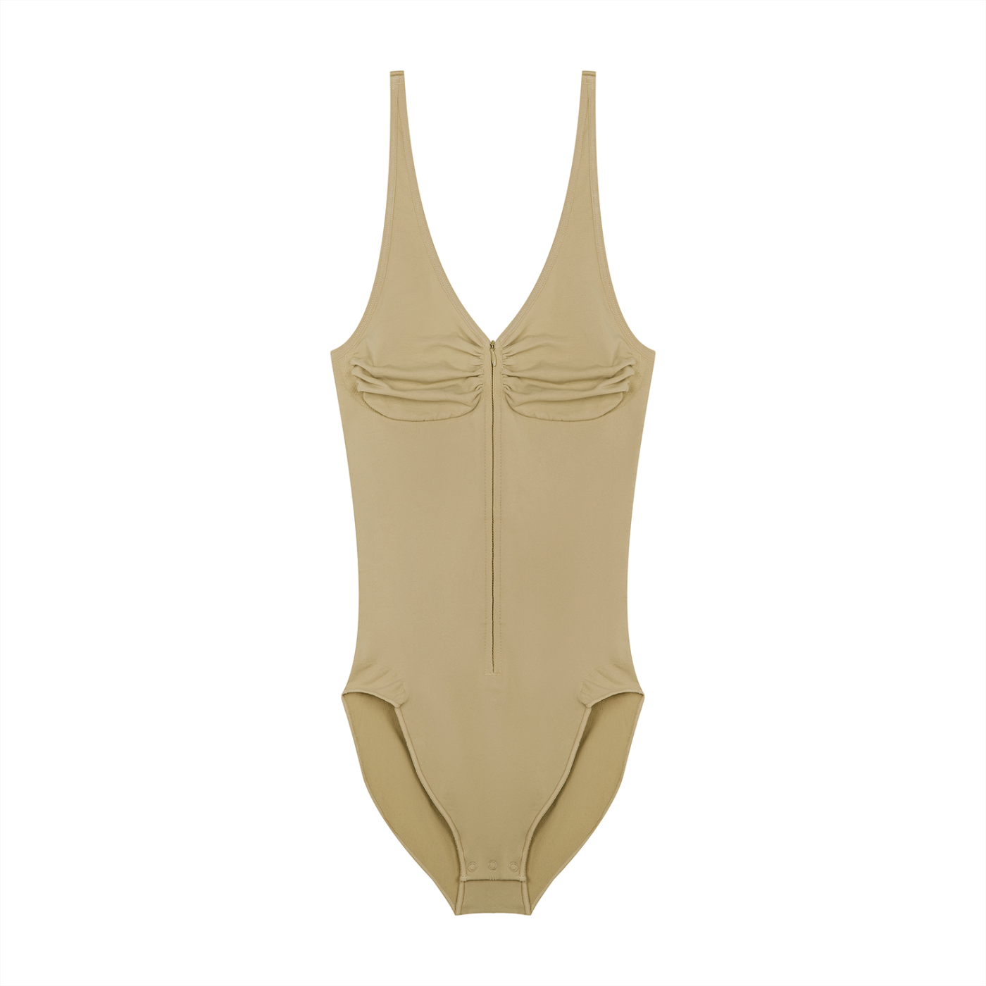 Full-Zip Ruched Bodysuit