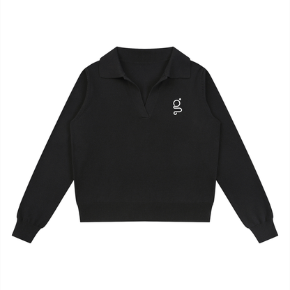Collared Pullover Knit Sweater