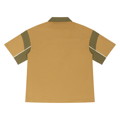 Boxy Color Block Polo Shirt