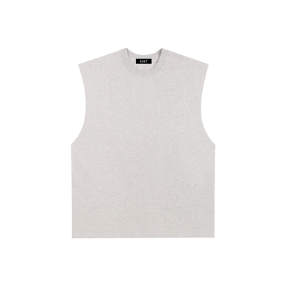Raw Edge Cotton Tank Top