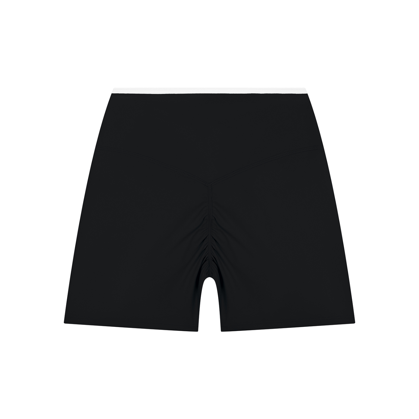 High Rise Color Block Yoga Shorts