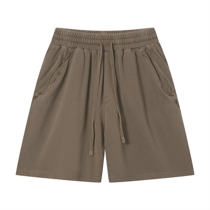 Vintage Wash Raw Edge Shorts
