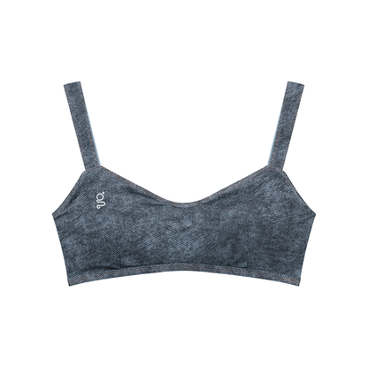 Faux Denim Sports Bra