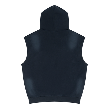 Vintage Wash Sun Fade Sleeveless Hoodie