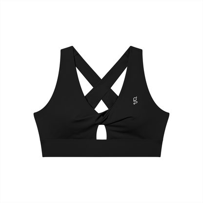 Twist Front V-Neck Sports Bra