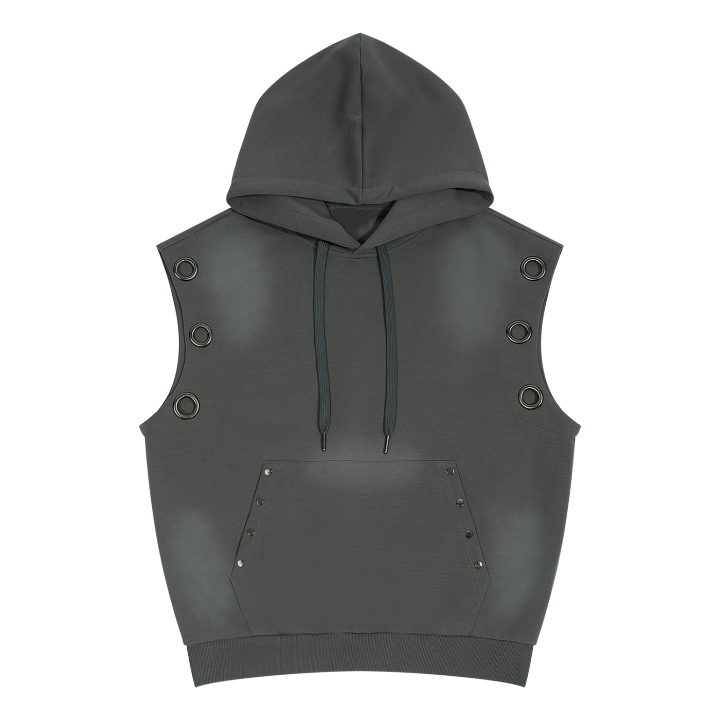 Vintage Wash Sun Fade Sleeveless Hoodie