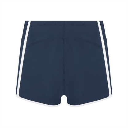 High Rise Color Block Yoga Shorts