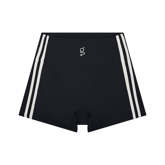 High-Waist Color Block Yoga Shorts
